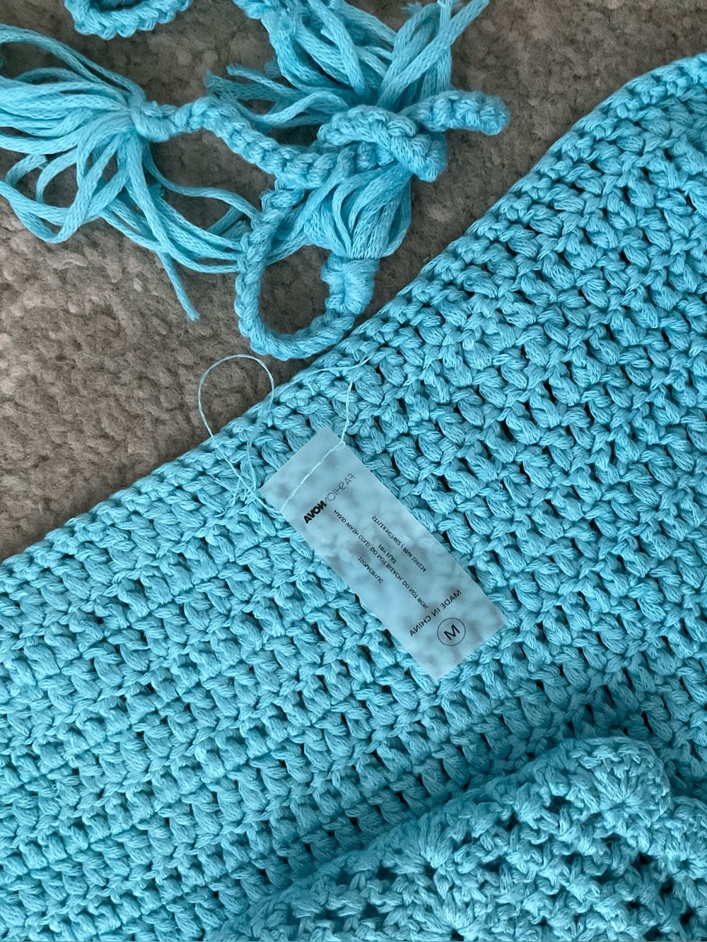 Fashion Nova Crochet Bikini Set in Aqua - Picture 5 of 5